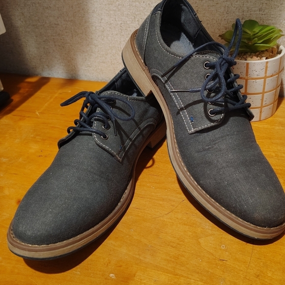 Giorgio Brutini Dark Blue Denim Oxfords - Picture 1 of 6